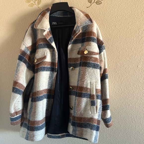 Zara Plaid Shacket - Picture 1 of 1